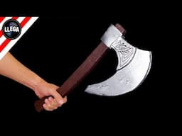 CÓMO HACER UN HACHA VIKINGA DE CARTÓN O PAPEL