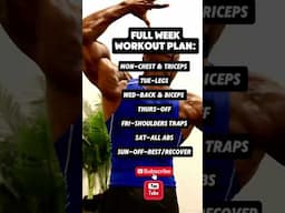 FULL WEEK WORKOUT PLAN #short