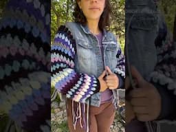 Crochet vintage upcycled fashion 💥 Denim upcycle #crochet #upcycle