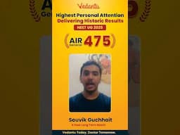 AIR 475 - SOUVIK Guchhait  | NEET Journey With Vedantu #neetresult #neet #shorts