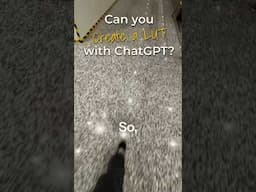 Can you create a LUT with ChatGPT ???