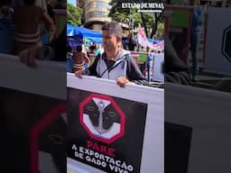 Ato em BH denuncia crueldade na exportação de animais vivos