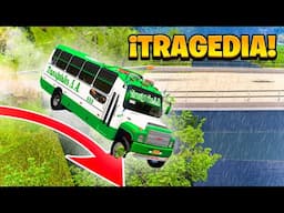 ¡TRAGEDIA Bus CAE AL RIO en Trampolín DE LA MUERTE! | American Truck Simulator