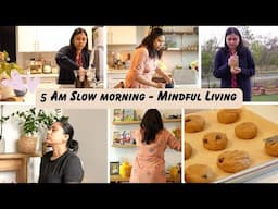 5 AM Mindful Morning Routine (Breakfast + Lunchbox ) | Slow Living for Inner Peace I Aesthetic Vlog