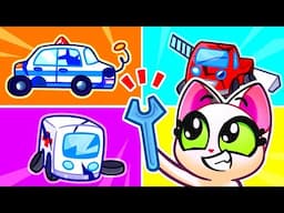 Super Repair Rescue Team | Color Stories | Useful Cartoons With Lessons for Kids | Purr-Purr Stories
