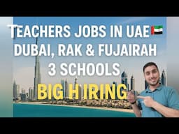 Teachers Jobs in 3 Schools Dubai RAK & Fujairah | FOUGHTY1