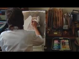 Unintentional ASMR - Pam Stoehsler - "Oregon Art Beat" Footage Of Painting And Explaining Her Work
