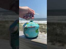 The only way to open a coconut