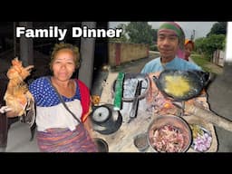 Local Chicken Ke Sath Dinner 😇 mother India or may Lene Gaya || Family party 🥳