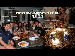 friends vlog: SUMMER FUNCTION VLOG☀️|| friends, cooking, smores, dance party!