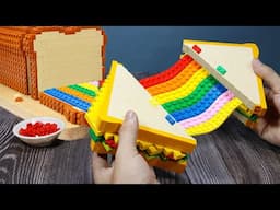 1000+ LEGO Cheesy RAINBOW Food Recipe Compilation | Lego Cooking Challenge Stop Motion ASMR