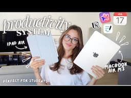 my simple productivity system in 2024 - macbook air m3 + ipad air m2
