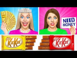 Bogata Devojka vs Jadna Devojka Čokoladni Fondu Izazov | Ratovi Podvala Multi DO Fun Challenge