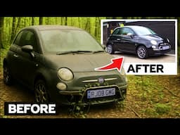 Abandoned Fiat 500 Gets it's First Wash in YEARS! | Car Detailing Restoration
