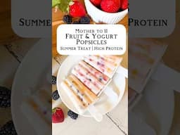 4-Ingredient High-Protein Fruit and Yogurt Popsicles | Family of 13 #shorts #healthyrecipes