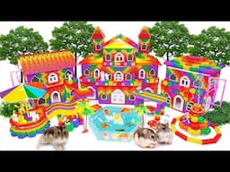 199 Days to Build a Park with Full Playground Area for Hamsters from Magnetic Balls