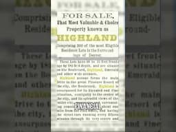 Highland Park Denver History of a Unique Community