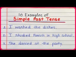 10 examples of simple past tense | Sentences of simple past tense | Past indefinite tense | Tense