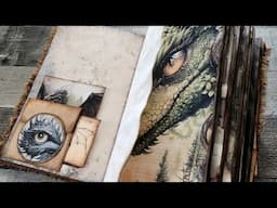 Dragon Junk Journal Flip Through Grungy D&D Father's Day Fantasy