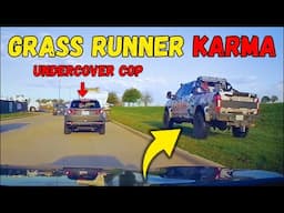 IDIOT DRIVER TRIES CUTTING THE LINE RIGHT NEXT TO A COP | Bad Driving| Instant justice.