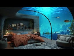 Deep Underwater Room Ambience 4K |  Deep Underwater Sounds ASMR | Natural White Noise