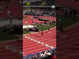 Oregon girl wins track gold with spectacular somersault finish