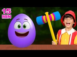 Surprise Eggs x Finger Family Vehicle! + More Nursery Rhymes For Kids | BabyBillion