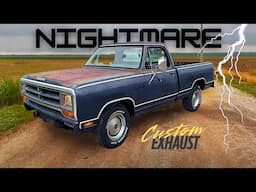 1986 Dodge D150 3 inch Exhaust - First Test Drive