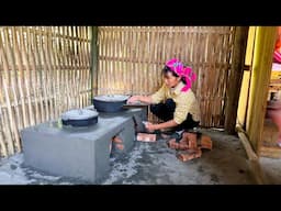 The stove was completed after much effort from the mother and a period of learning.