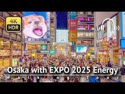 Crazy Weekday Night in Namba with Osaka Expo 2025 Energy! [4K/HDR/Binaural]