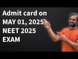 NEET 2025 Admit card releasing soon! #neet2025admitcard