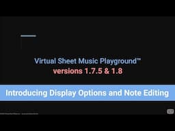 New Playground version 1.7.5 & 1.8 - Introducing Display Options and Note Editing