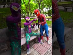 Giải Cứu Anh Chàng Bị Trói Trong Công Viên😏 Spider-Man funny video 😂😂😂 #shorts