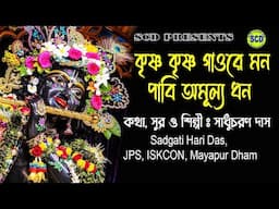 কৃষ্ণ কৃষ্ণ গাওরে মন পাবি অমূল্য ধন/কথাসুর ও কন্ঠ সাধুচরন দাস Sadgati Hari Das Jps Iskcon Mayapur