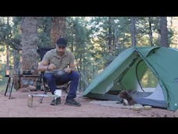 Solo Tent Camping with My Dog .  Relaxing Camping ASMR