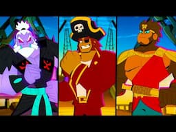 Pirate Battle! 🏴‍☠️ | AKEDO | Cartoons for Kids | Moose Mania