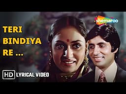 Teri Bindiya Re (Video Lyrical) | Abhimaan (1973) | Amitabh Bachchan,Jaya Bachchan | Lata Mangeshkar