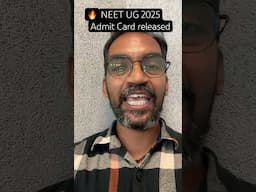 NEET UG 2025 Admit card released 🔴 #neet2025admitcard #neet2025