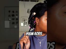 Installing perm rods in my natural hair #permrods #naturalhairstyles #rodset #haircare