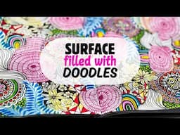 surface filled with doodles