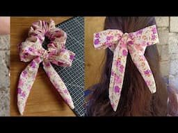 Scrunchie with Hairbow | DIY Easy Sewing Tutorial