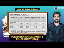 Must-Do ICAI Corrected Solution - Portfolio Management | CA Final SFM / AFM