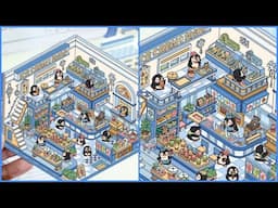 DIY - PENGUIN ICE CREAM SHACK 3D SCENE STICKER #asmr #adesivas
