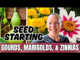 🌱 Summer Seed Starting Continues! | Birdhouse Gourds, Marigolds, & Zahara Zinnias 🌸