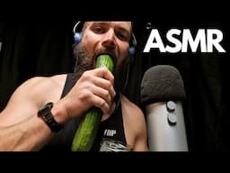 ASMR Eating Minty Yogurt With An Absolutely MASSIVE Cucumber 🥒 (I couldn't handle it)