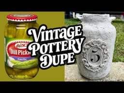 GORGEOUS Vintage Pottery from a Pickle Jar! It's SO Easy!