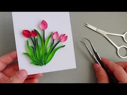 How to make Paper Quilling Tulips