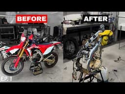 CRF450L Supermoto Build Ep. 1 |  Full Teardown Begins