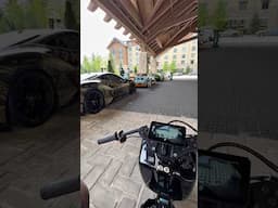 A little Gold rush rally Exotic cars action on the electric Honda Ruckus #goldrush