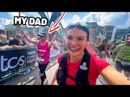 I Did The London Marathon With My Dad!! *EXTREME HEAT*